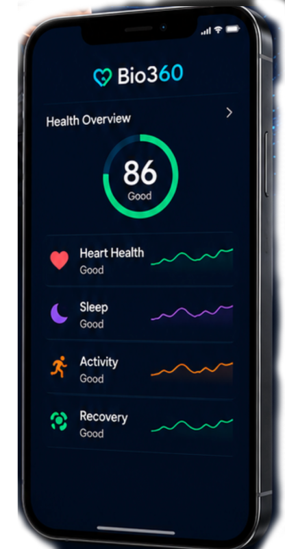 Bio360 app health overview